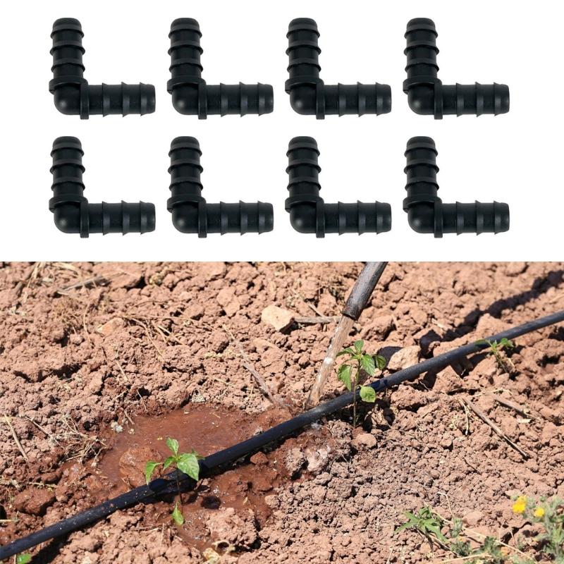 8Pcs Drip Irrigation Fittings Connectors 1/2inch Irrigation Tubing Garden Hose Coupler Barbed Connector Plastic