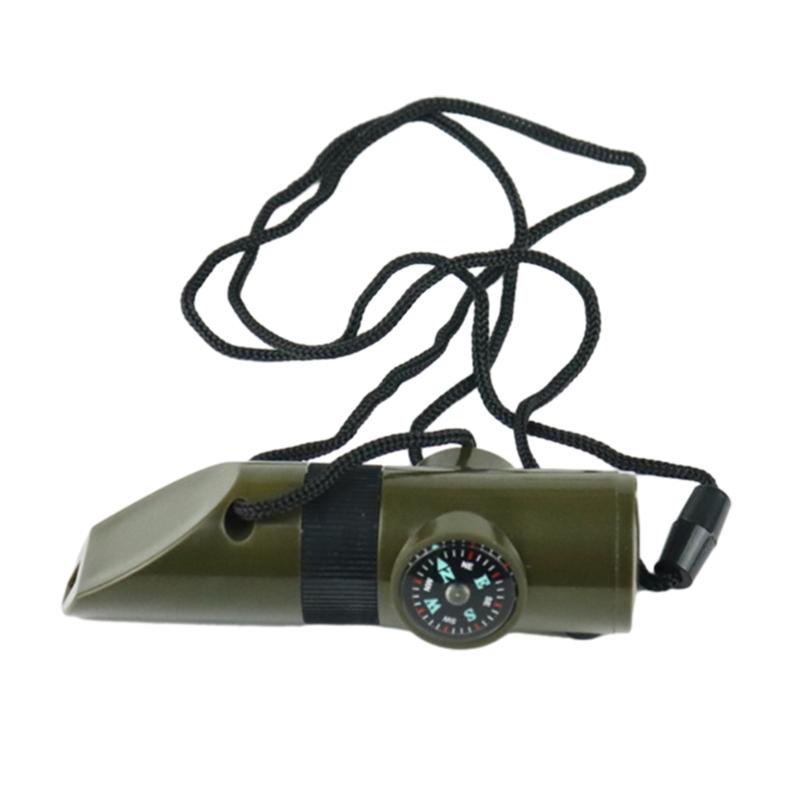 Whistle with Compasses LED Flashlight Thermometer for Survival, Multifunctional 1