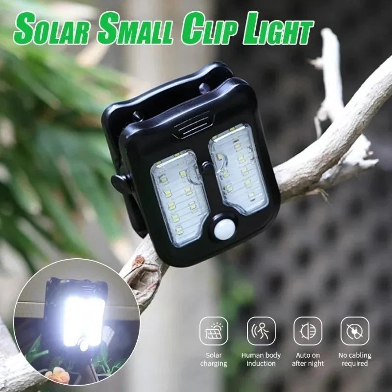 8PCS Clip on Solar Lights LED Outdoor Motion Sensor Garden Light With 4 Lighting Modes Waterproof For Camping Fence Garage Lamp
