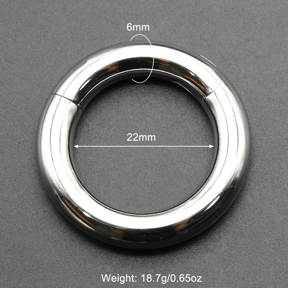 Glatte Scharnier-Segment-Creole aus Edelstahl 00G Große Größe Septum Clicker BCR PA Piercing Nasenring Ohrdehner Gewichte