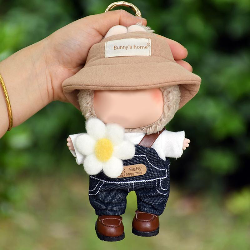 17cm mini plyšové oblečení pro panenky, doplňky pro oblečení pro panenky Labubu, oblečení pro panenky Time To Chill