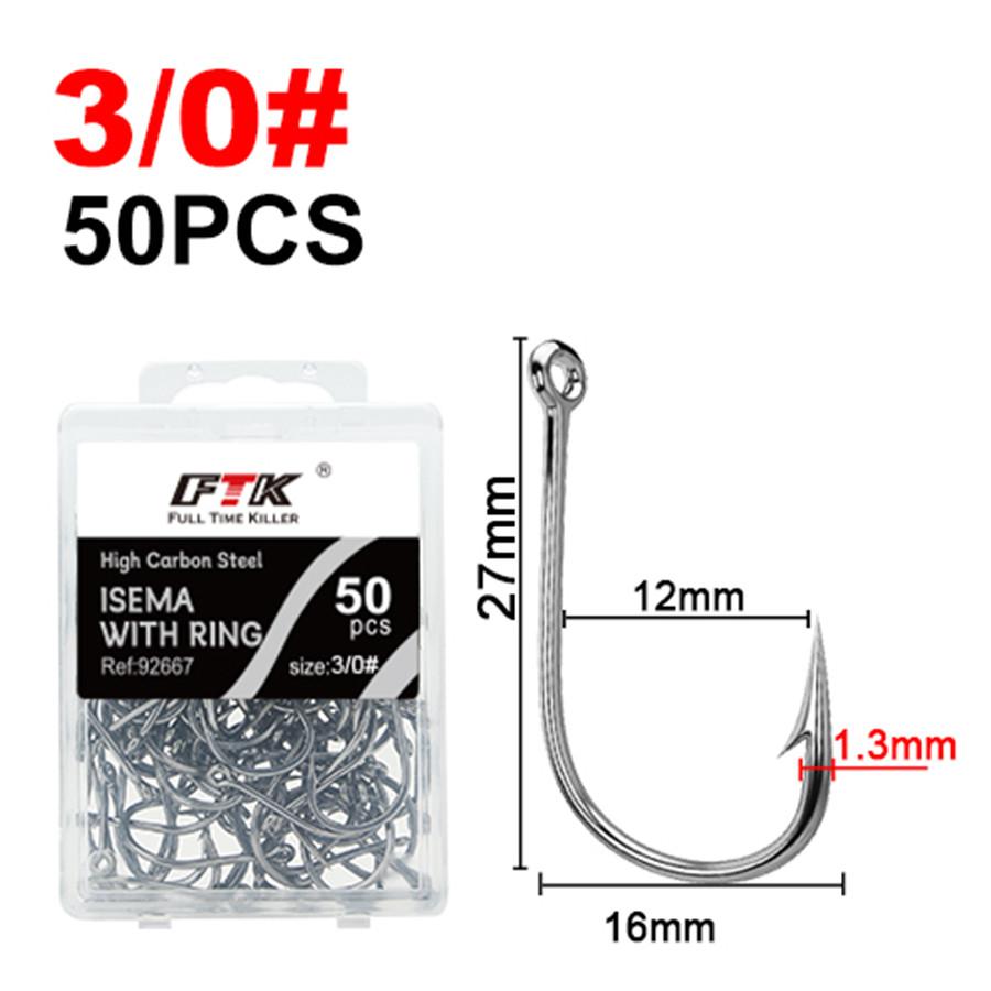 FTK 50/100pcs Baitholder Fishing Hooks Sea Barbed Long Shank Beak Hook Live Bait Holder Fishing Worm Hooks Saltwater Accessories Tackle