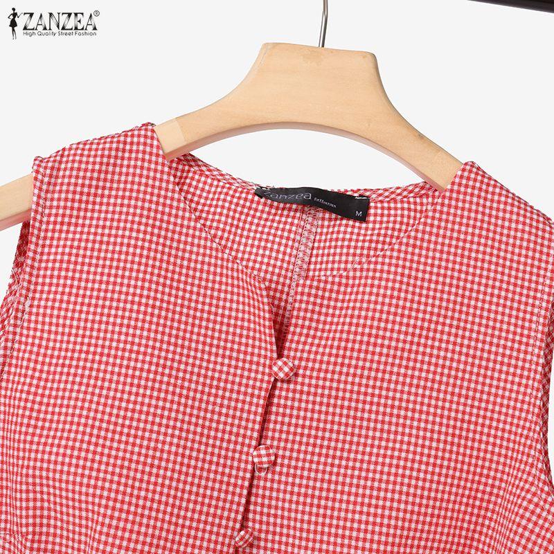 ZANZEA Women Sleeveless Tank Tops and Shorts Summer Two Piece Suit Sets