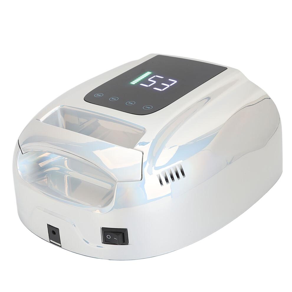 UV Nail Light 96W 42 Light Chips Rechargeable Nail Curing Lamp Nail Dryer for Gel Polish Silver Plating Color 100‑240V EU Plug