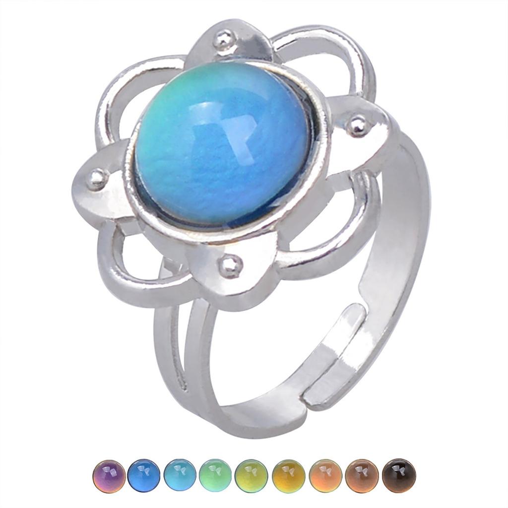 Temperature Sensitive Color Changing Opening Adjustable Ring