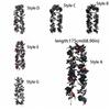 Environmental PPC Artificial Flowers Long Strip Different Sizes Simulated Rattan Black Rose Leaves Halloween Rose Leaf Vines