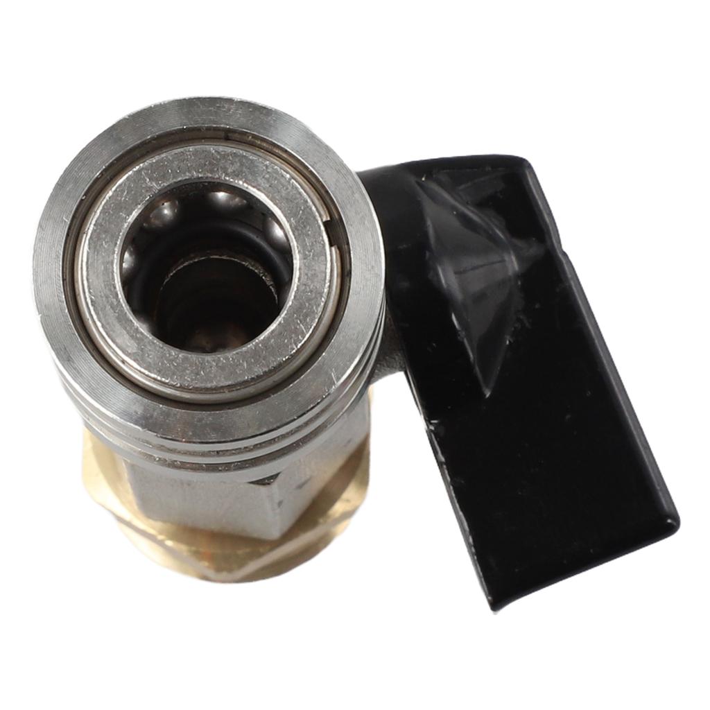 01 M22-14 High Pressure Washer Ball Valve Hose Switch Nozzle 1/4Inch Quick Connector For -Power Washer Hose Switch On/off