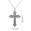Vintage Crucifix Necklace Aesthetic Gothic Pendant Necklace Chain Rustproof