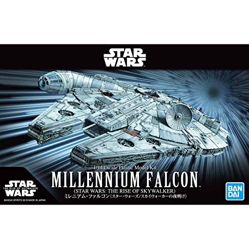 BANDAI SPIRITS Star Wars Millennium Falcon (Star Wars: The Rise of Skywalker) 1/144 Scale Pre-Colored Plastic Model