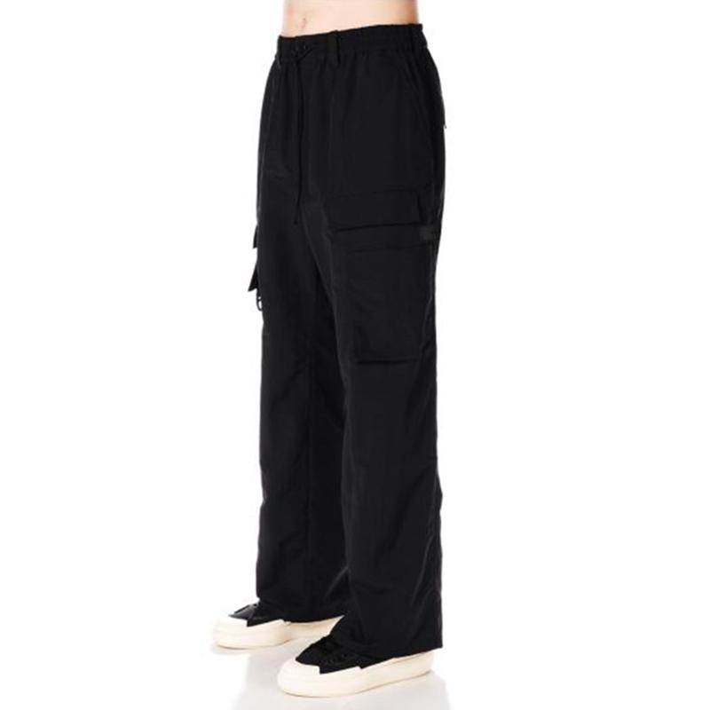 Y-3 Casual Minimalist Solid Color Loose Drawstring Cargo Pants Men Pants Black H63050