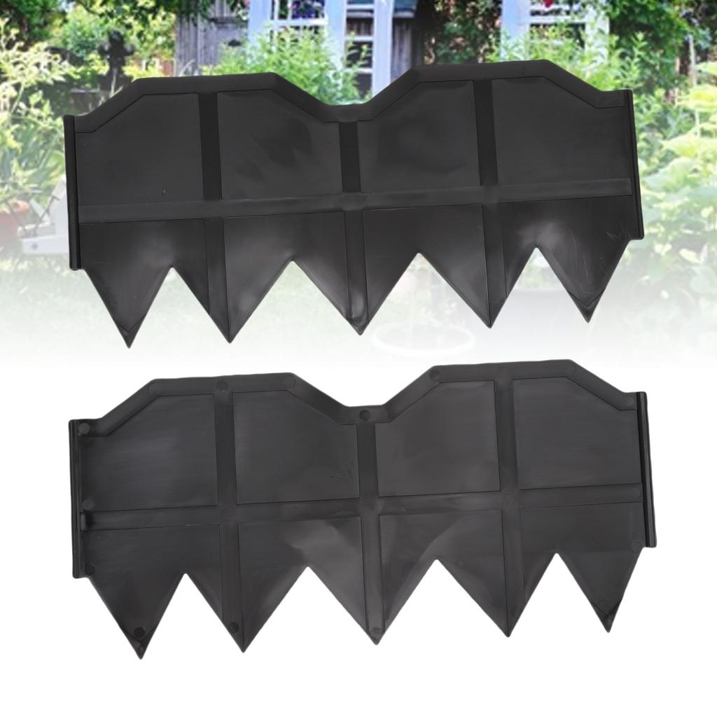 40 szt. Obrzeże ogrodowe Krawężnik Łatwy w instalacji Krawężnik krajobrazowy Czarny plastikowy płotek ogrodowy na zewnątrz