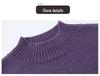 2025 Women's Stylish Loose High Neck Knit Sweater Dress - Mid-Length, Winter Inner Layer for Moms