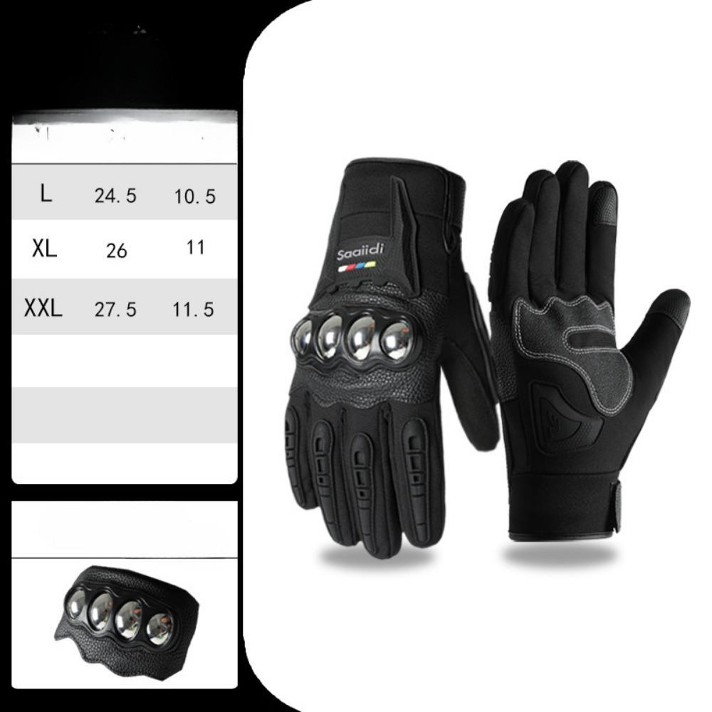 Winter motorcycle gloves men's and women's touch screen locomotive equipment non-slip, anti-drop, anti-splashing, outdoor windproof warm gloves