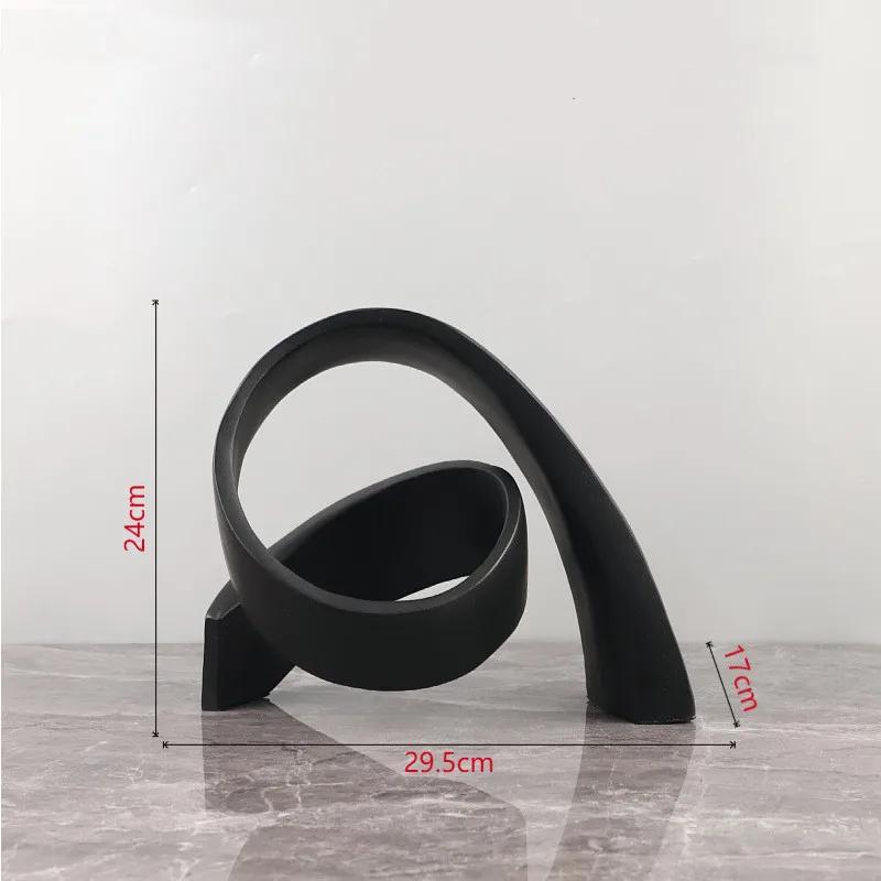 

Creative Geometry Resin Twisted Lines Art Ribbon Sculpture Ornament Living Room Entrance TV Cabinet Home Decoration Crafts