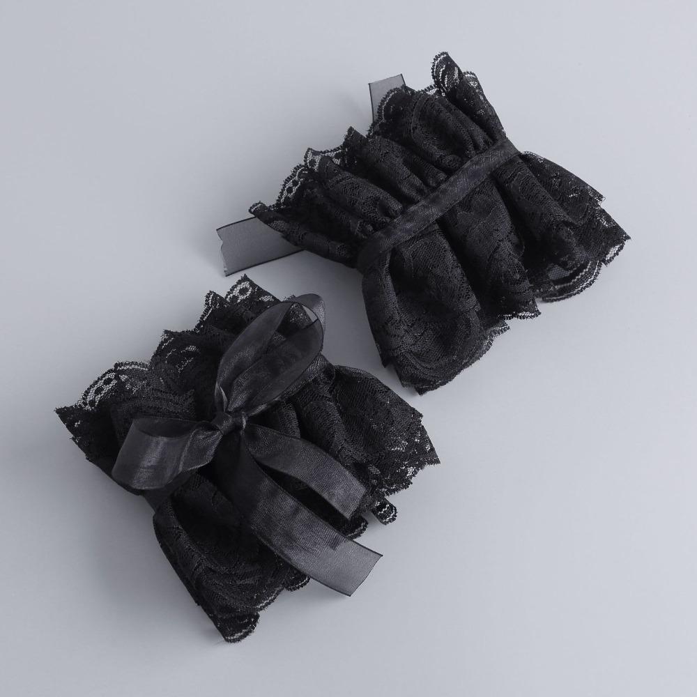 Detachable Lace Jabot Collar Solid Color Ralph Collar  Stage Performance Costume Accessory