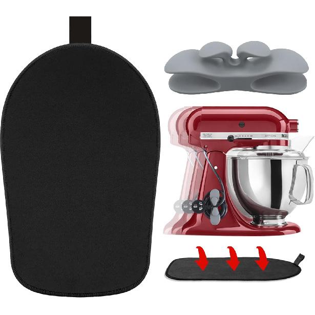 Sliding Mat for Kitchenaid Mixer, Mixer Mover Slider Mat Pad for Kitchenaid 5-8 Qt Bowl-Lift Stand Mixer, Appliance Mat for Pro600 Stand Mixer with 1