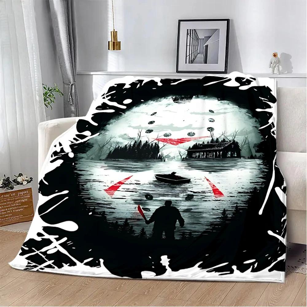 Horror Movie Halloween Printed Blanket Picnic Warm Soft Comfortable for Home Travel Bed Birthday Gift