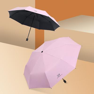 UV Automatic Weather and Rain Dual-purpose Three-fold Vinyl Sunscreen UV Protection Portable Umbrella