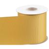 [Tekdeere]Width 100mm Solid Gold Grosgrain Ribbon, Perfect for Gift Wrapping, Sewing, Hair Accessories, Wedding Decoration - 22 Meters/roll