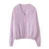 Pure Cashmere Women's Pearl Button Cardigan - Gentle, Loose, Lightweight Outerwear for Autumn 2026