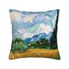 Mini Schnauzer Dog Van Gogh Starry Night Pillowcase Polyester Cushion Cover Decorations  Pillow Case Cover Sofa Square cm