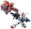 SD Gundam Cross Silhouette Gundam Zaku II Plastic Model RX-78-2 & Char's Pre-Colored