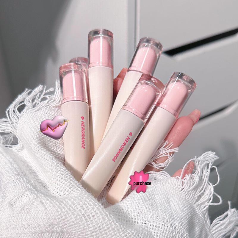 HERORANGE Crystal Jelly Mirror Lip Gloss: Moisturizing Watery Glass Finish for Plump, Nude Lips.