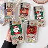 Clear Case For Samsung Galaxy S22 S20 FE S21 Plus S10 Lite S9 S8 S10e Note 20 Ultra 10 Lite 9 Phone Cover Snowman Christmas Cute