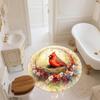 Flower Bird,Round Area Rug,Carpet Rug for Living Room Bedroom Sofa Playroom Decor,Non-slip Floor Mat
