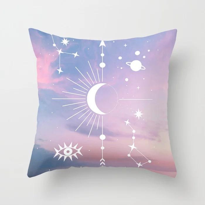 Pink Sky Cloud Pillowcase Sofa Office Cushion Cover Pillowcase Home Decor Pillowcase