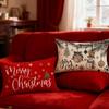 Frohe Weihnachten Kissenbezug Roter Kissenbezug Wurfkissenbezug Sofa Zuhause Dekorative Kissenhülle Neujahr Kissenbezug Geschenk
