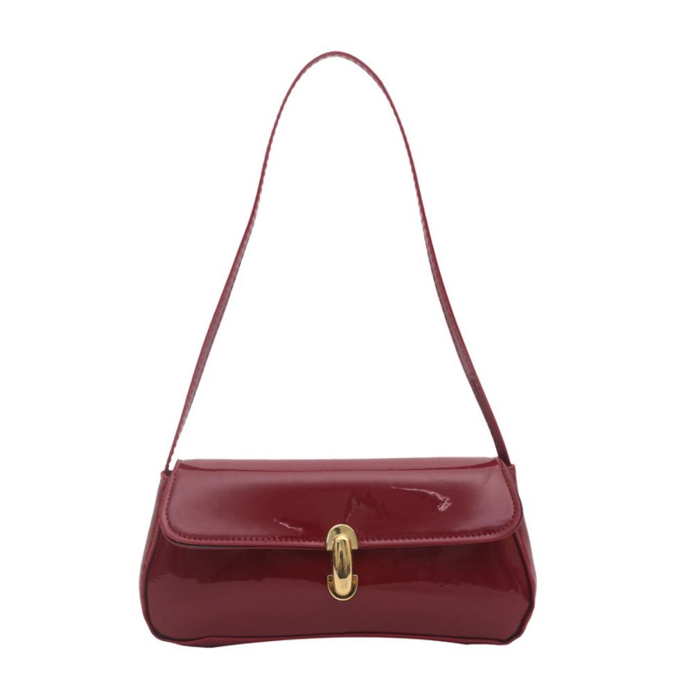 PU Vintage Underarm Bag Flap Decor Handbag New Tote Bag  Party