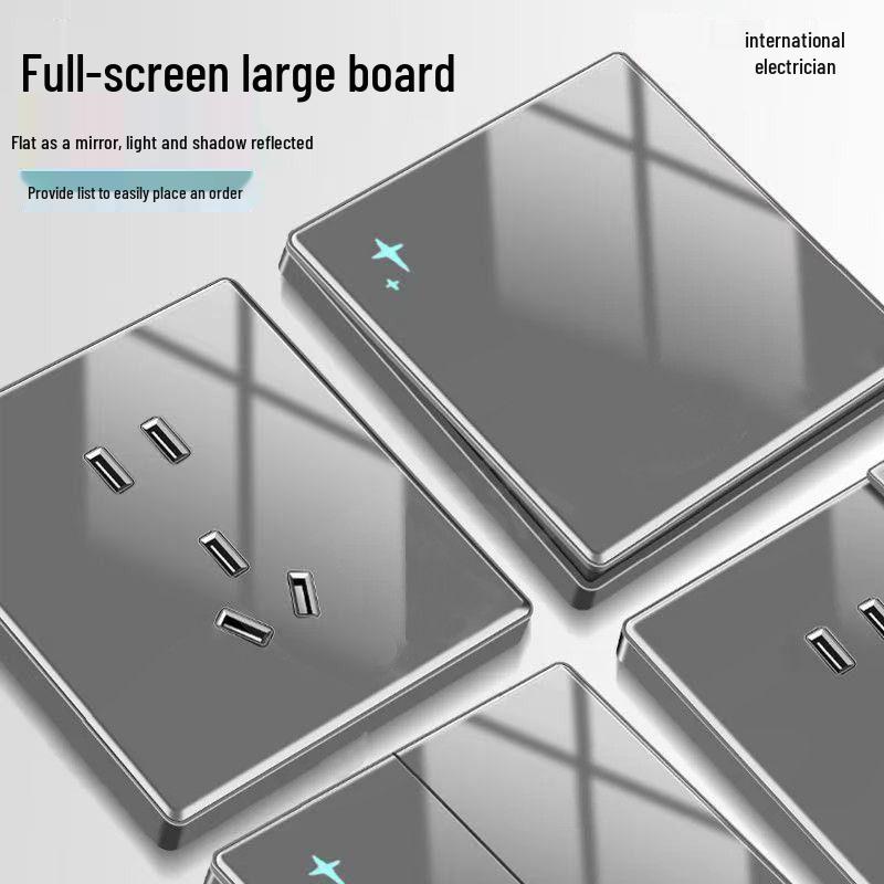 Star Series Glossy 86 Type Dual-Control Switch Socket Set