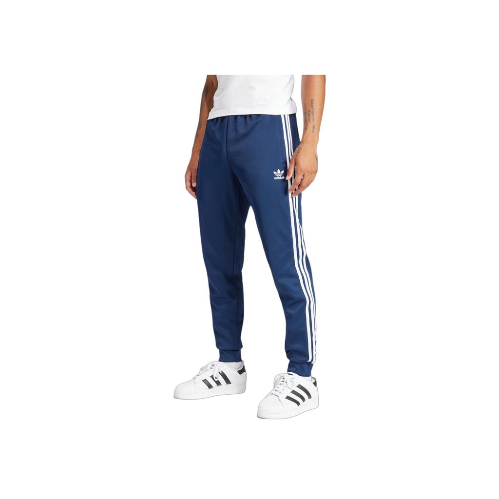 adidas Originals Mid-Rise Joggingbroek met Zijstreep Heren Broeken Blauw IR9887