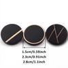 10Pcs Black Geometric Line Metal Buttons, 3 Sizes 15/23/28mm, Sewing Buttons for Coats & Blazers DIY, Durable Shank Buttons.