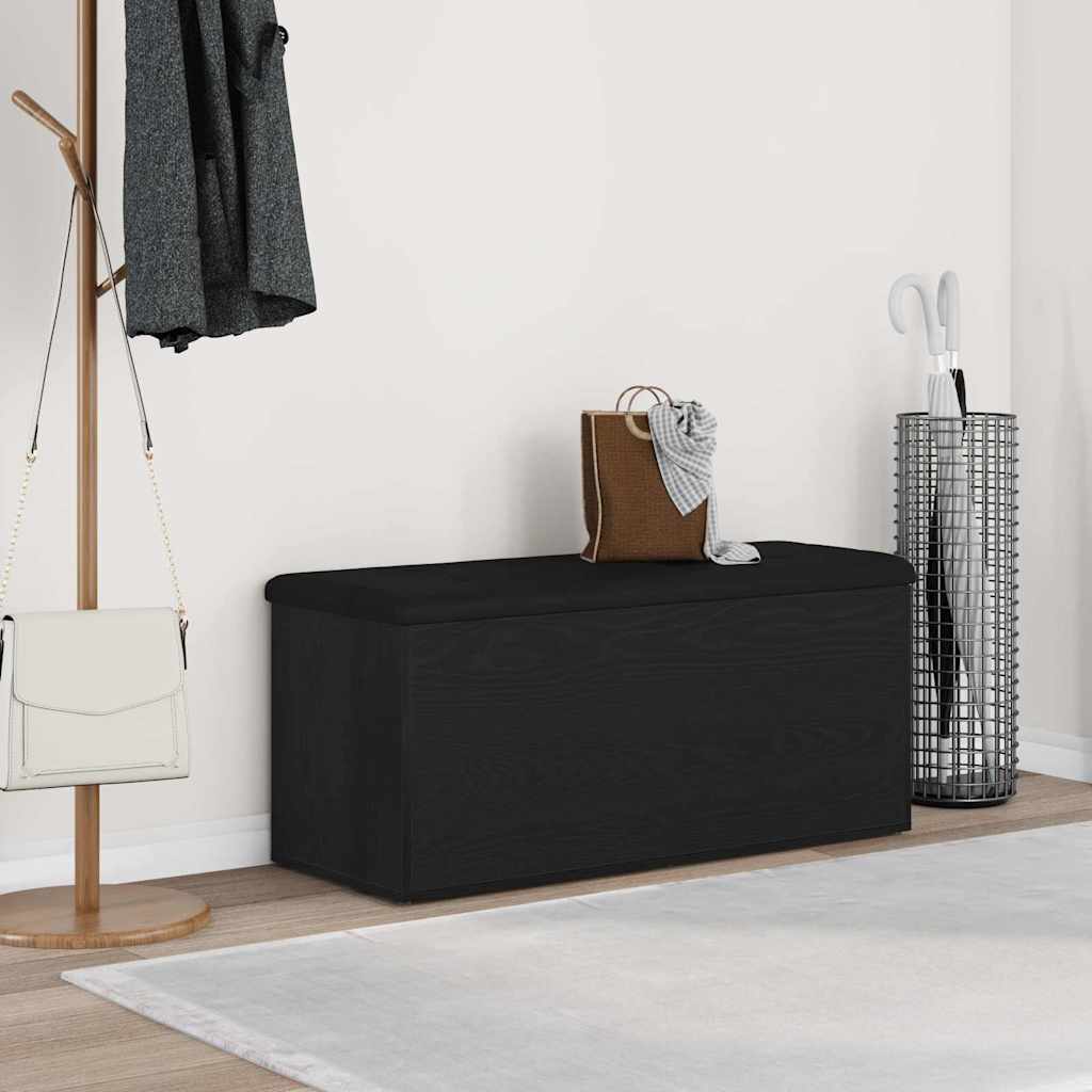 Storage Bench In Black Oak Look 102 X 42 X 45 Cm