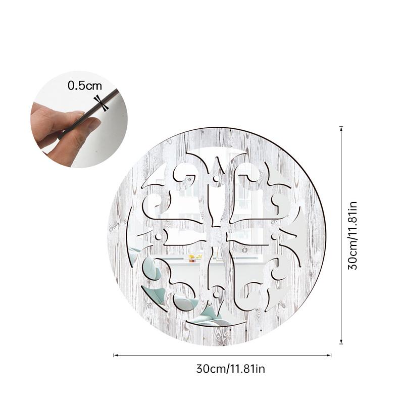

1/2/3 шт. Акриловые зеркальные настенные наклейки в пасторальном стиле, самоклеящиеся эстетические наклейки для спальни, телевизора, декоративных настенных наклеек своими руками 1 Pcs