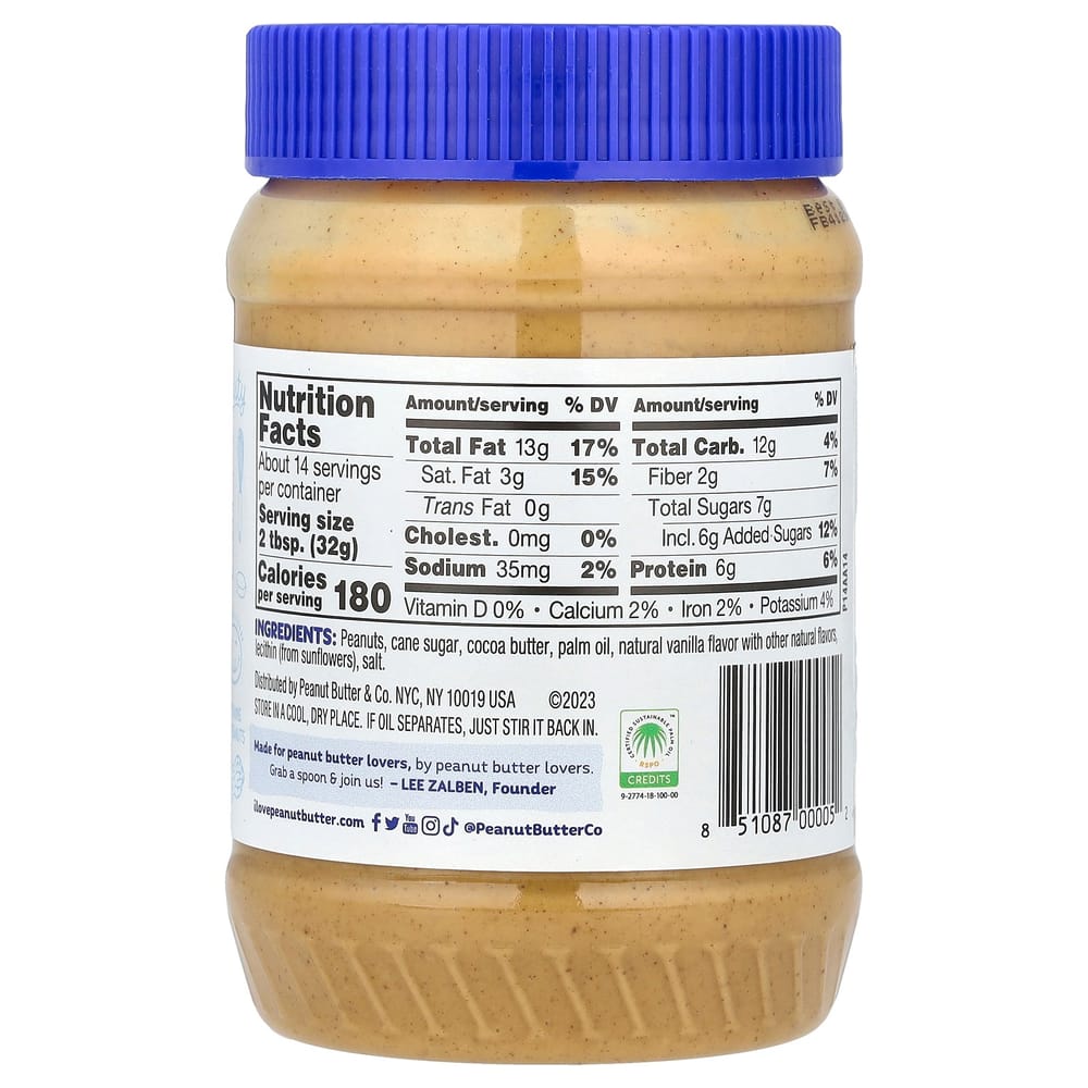 Peanut Butter & Co. White Chocolate Wonderful Peanut Butter Spread 454g (16 Oz)