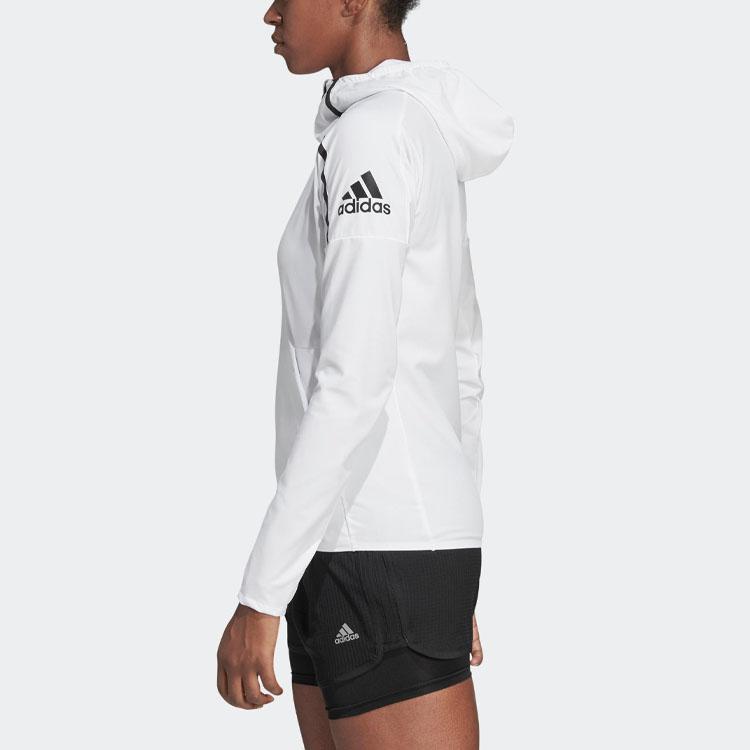 Adidas Z.N.E. Jacket With Reflective Logo Sports Hooded Jacket Women Jackets White CY5511