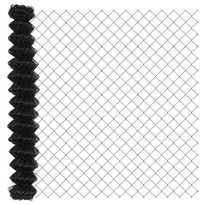 VidaXL Clôture en Chaîne Grise 1,6x10 m Acier 42004806