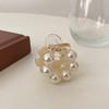 Korean Celebrity Pearl Hairpin: Elegant Shark Clip for Women