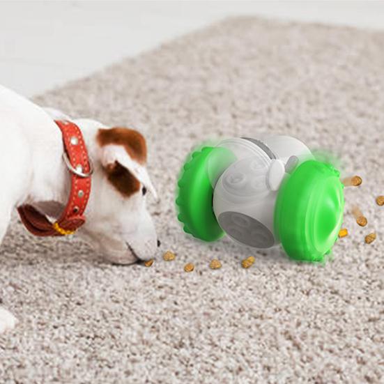 Interactive Dog Toy Robot Shapes Food Dispensing Slow Feeder Self-Moving No Power Needed Pet Enrichment Toy