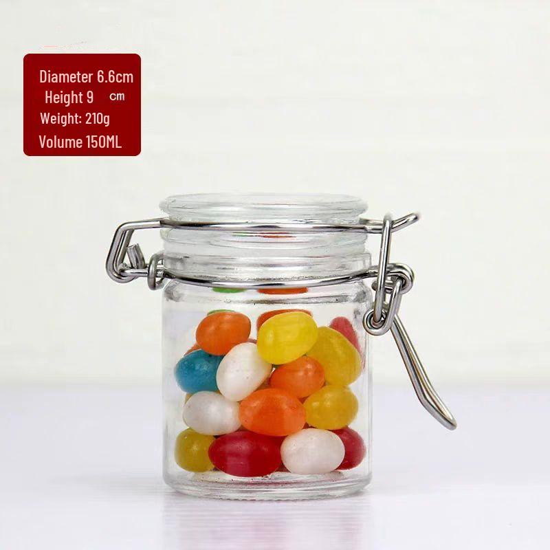 Transparent Glass Seasoning Jar with Open-Hole Lid for Kitchen Condiments