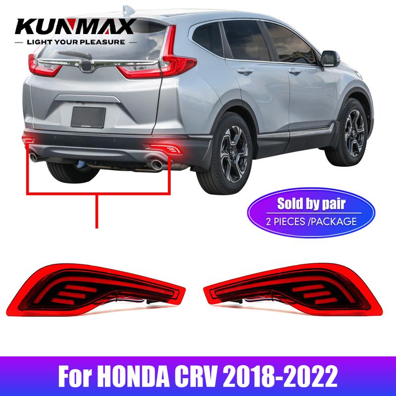 For HONDA CRV 2018 2019 2020 2022 Rear Bump Light Left Right Tail Brake Stop Lamp DRL Reflector Lights Assembly