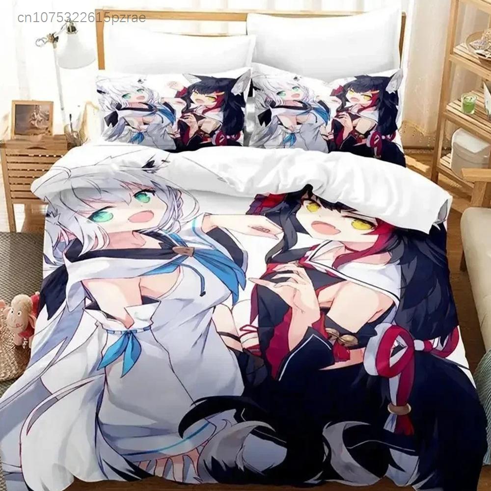 3D Print Anime Kawaii Girls Ōokami Mio Bedding Set Bedroom Soft Modern Bedspreads Comefortable Duvet Cover Quilt Pillowcase