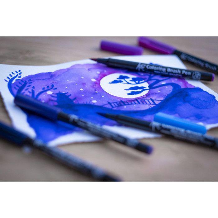 6 feutres - Pointe pinceaux - Koi Coloring Brush Pen Galaxy colours - Sakura