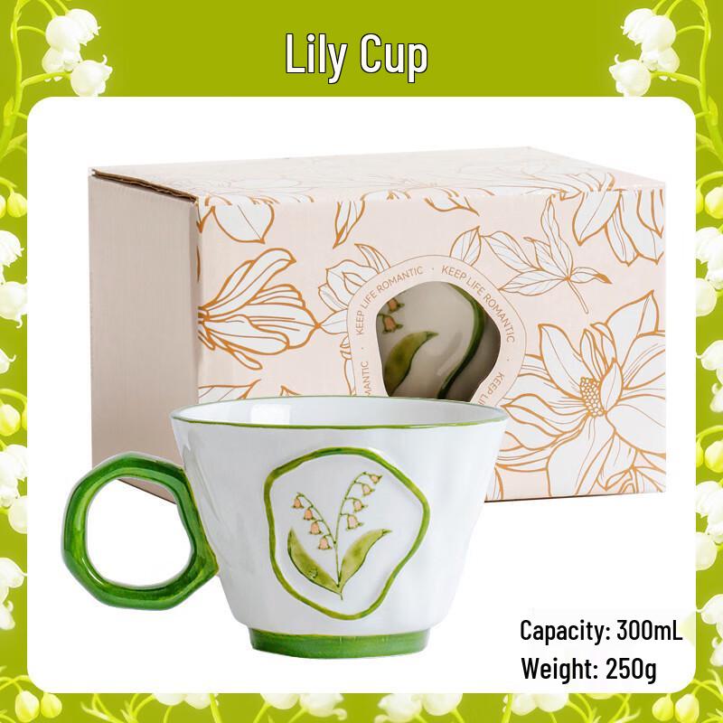 Vintage Hand-Painted Floral Ceramic Mug