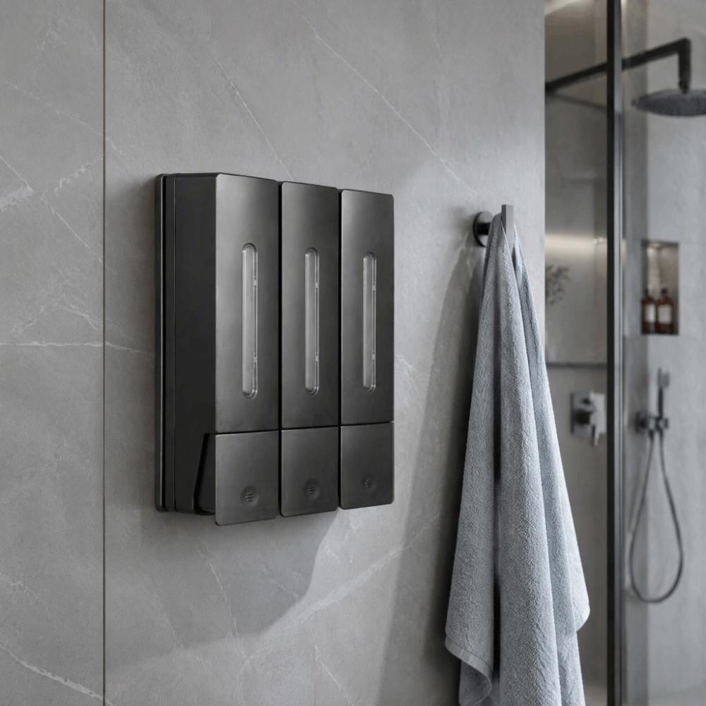 White Black Grey Shower Soap Dispenser ABS Shampoo Conditioner Dispenser Soap Dispenser  Home Hotel