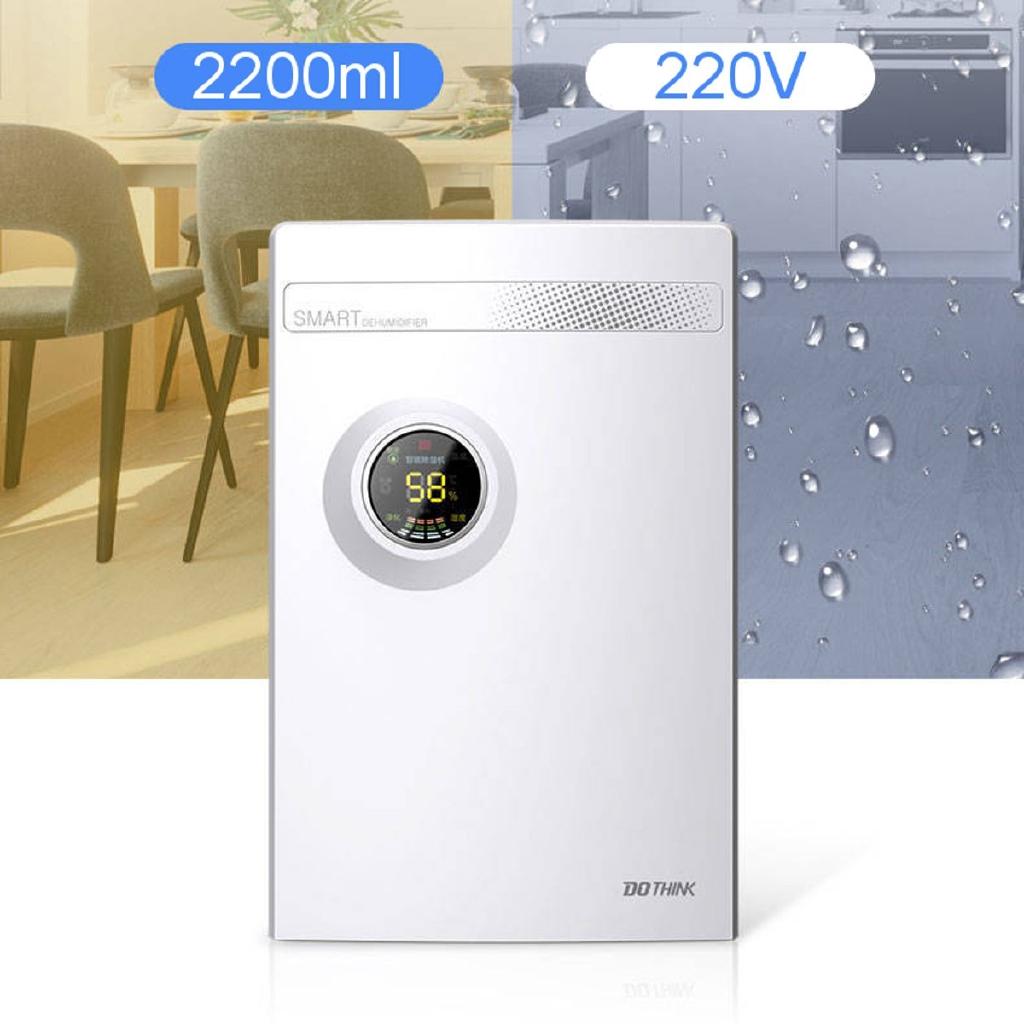 220V 2200ml Smart Dehumidifier LED Screen Air Conditioning Purification Dehumidifiers Air Dryer Machine Bedroom Basement Home