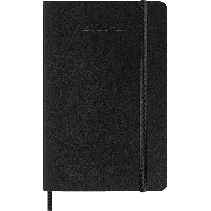 Moleskine 2026 Weekly Diary, July Start, 18 Months, Pocket Size (9cm x 14cm), Soft Cover, Black DSB18WN2Y27